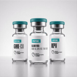 Glow Bundle research peptide vial mockup