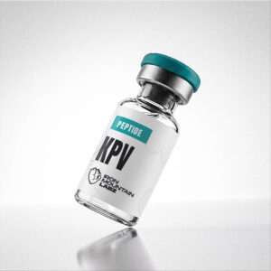 KPV (Lysine-Proline-Valine) research peptide vial mockup