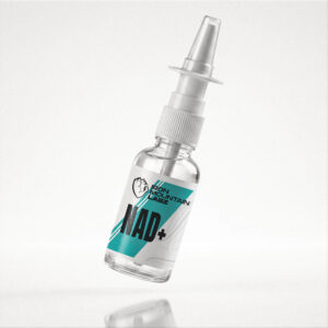 NAD+ Spray research peptide spray bottle mockup