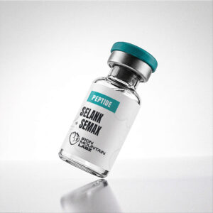 Selank + Semax research peptide vial mockup